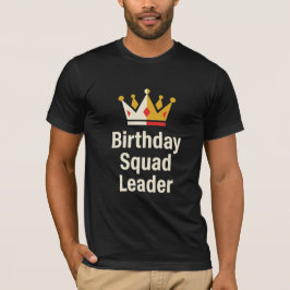 Camiseta Birthday Squad Leader Fun Party T Shirt Minimal De