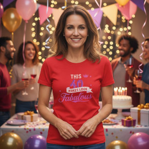 Camiseta Birthday t-shirt 40th for mom
