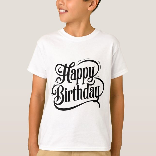 Camiseta Birthday Typography Sayings (Anverso)