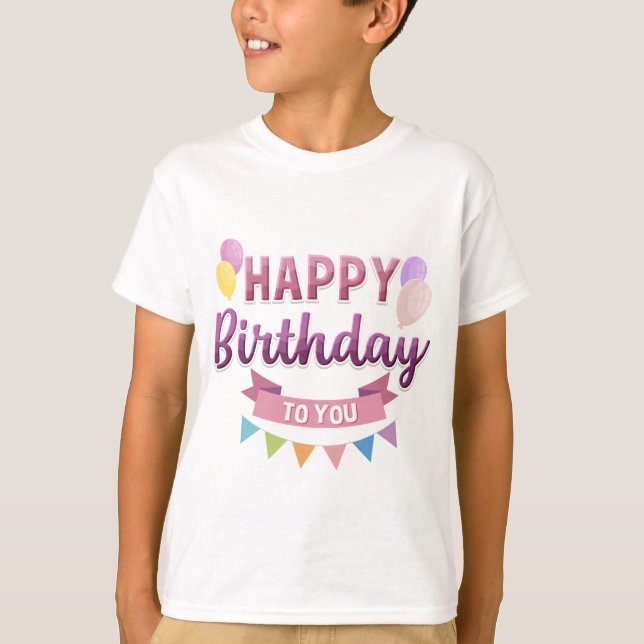 Camiseta Birthday Typography Sayings (Anverso)