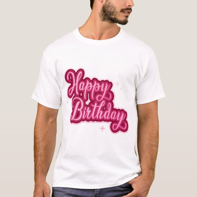 Camiseta Birthday Typography Sayings (Anverso)