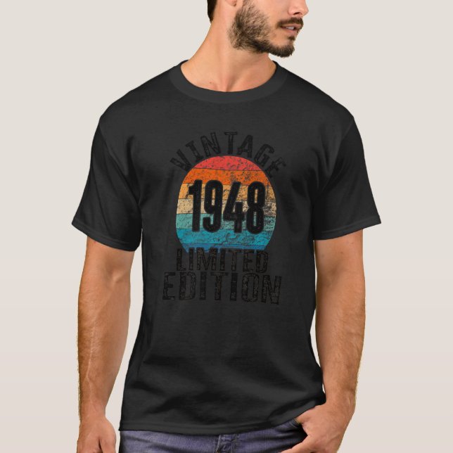 Camiseta Birthday vintage 1948  bday (Anverso)