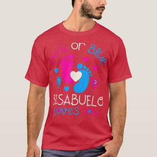 Camiseta Bisabel Rosa O Azul Ama Usted Bebé Género Revelaci