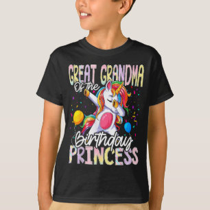 Camiseta Bisabuela de la princesa del cumpleaños haciendo d