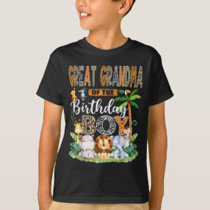 Camiseta Bisabuela del niño de cumpleaños Safari de la jung