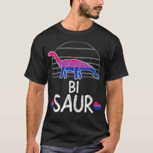 Camiseta Bisaur Dinosaur Dino LGBTQ Biseual Bandera Orgullo