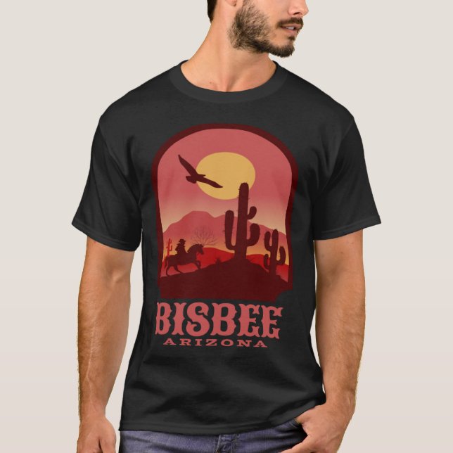 Camiseta Bisbee Arizona Cacti and Sunset (Anverso)