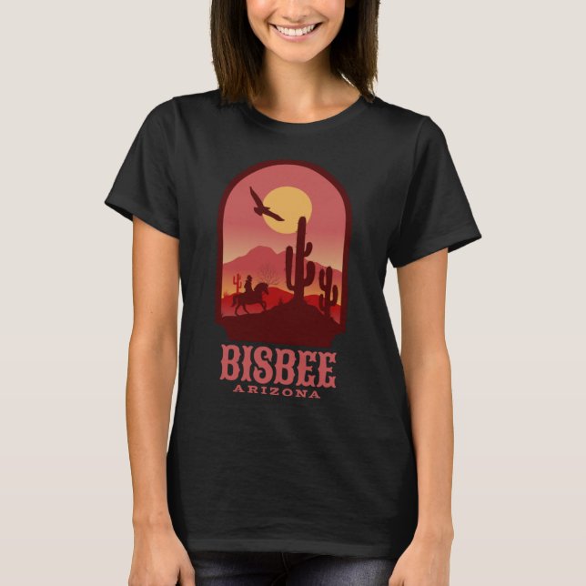 Camiseta Bisbee Arizona Cacti y Sunset (Anverso)