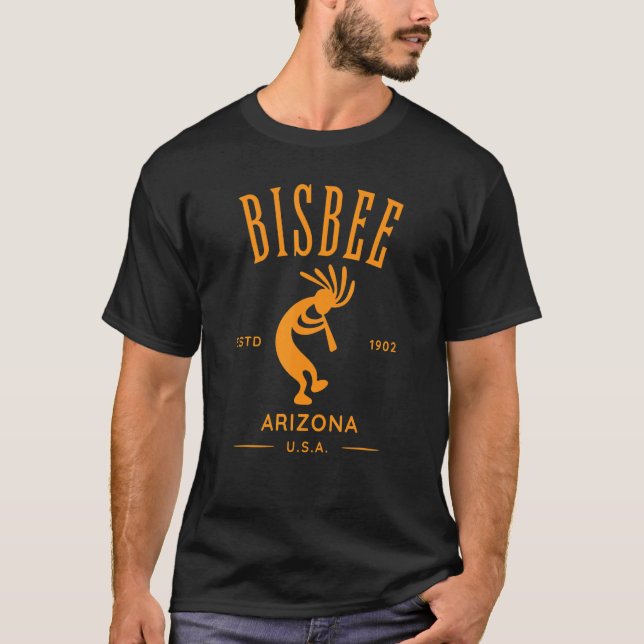 Camiseta Bisbee Arizona Dancing Kokopelli Design (Anverso)