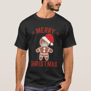 Camiseta Biscuit Con Máscara De Cara Merry 2020 Para Navida