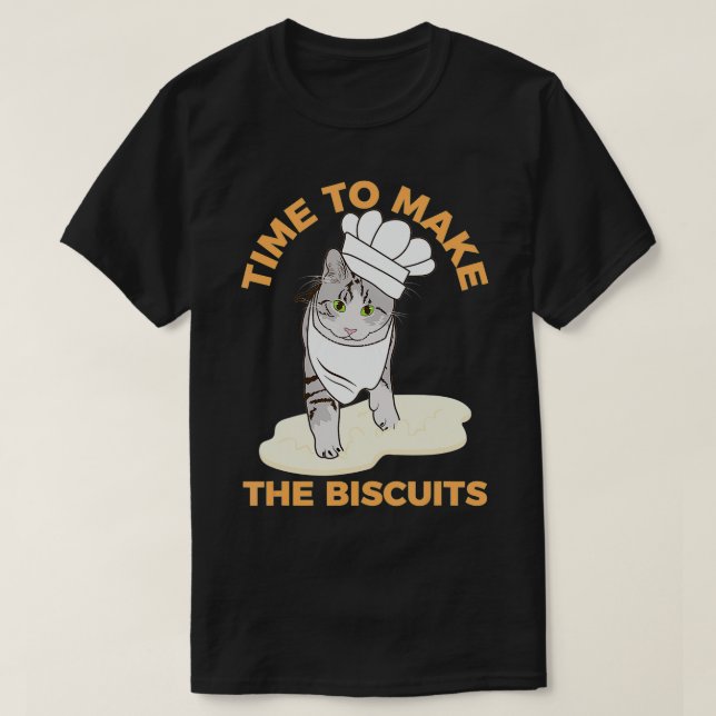 Camiseta Biscutas De Kneading De Gato Cuidado Haciendo Knea (Diseño del anverso)