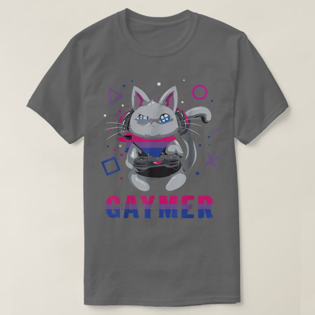 Camiseta Biseual Gaymer Geek Orgullo Lesbiana Trans Video G (Diseño del anverso)