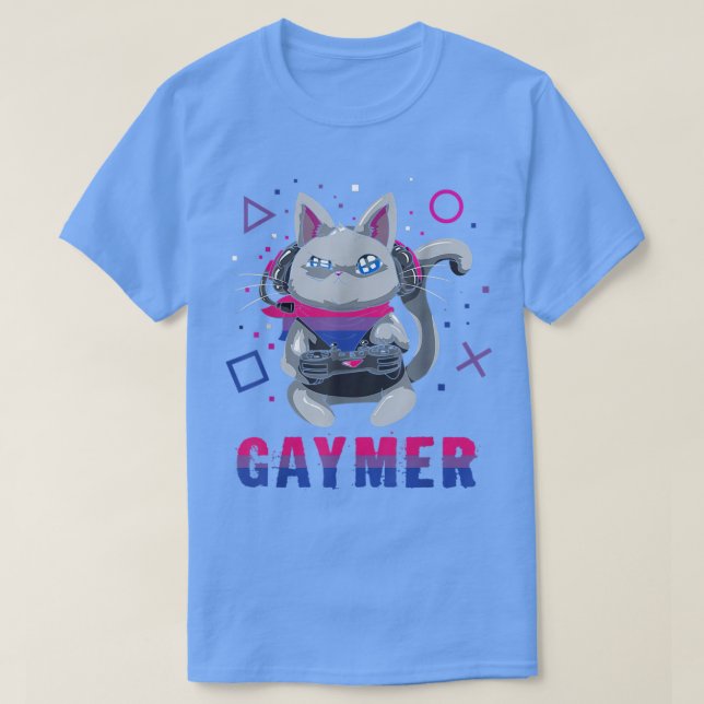 Camiseta Biseual Gaymer Geek Orgullo Lesbiana Trans Video G (Diseño del anverso)