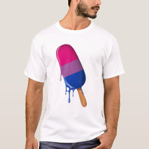 Camiseta Bisexual Bandera Bisexual Crema De Hielo LGBTQ Bis