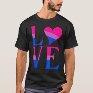 Camiseta Bisexual Bandera del Orgullo Bi Apoyo al amor Homb