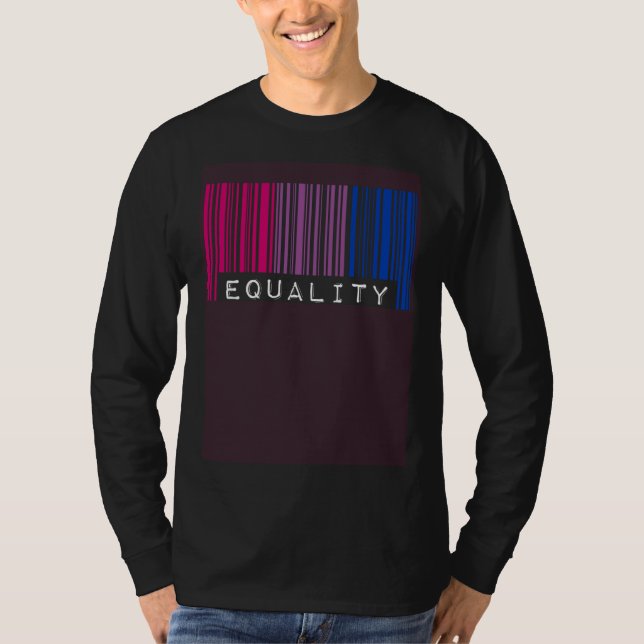 Camiseta Bisexual Barcode Pride Equality Queer Aesthetic LG (Anverso)