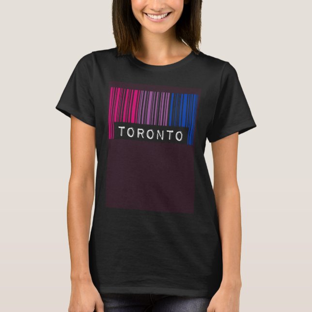 Camiseta Bisexual Barcode Pride Toronto Canada Queer Aesthe (Anverso)