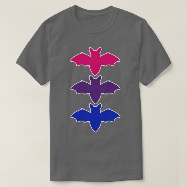 Camiseta Bisexual Bats LGBTQ Halloween (Diseño del anverso)