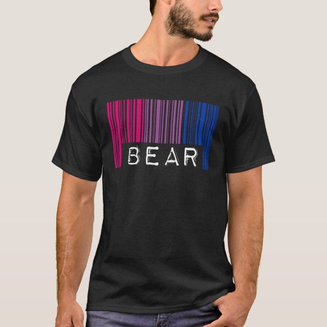 Camiseta Bisexual Bear Barcode Cute and Chubby Bisexual Pri (Anverso)