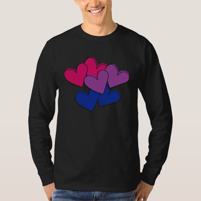 Camiseta Bisexual Bi Pride Valentine's Day LGBTQ LGBT Subtl (Anverso)