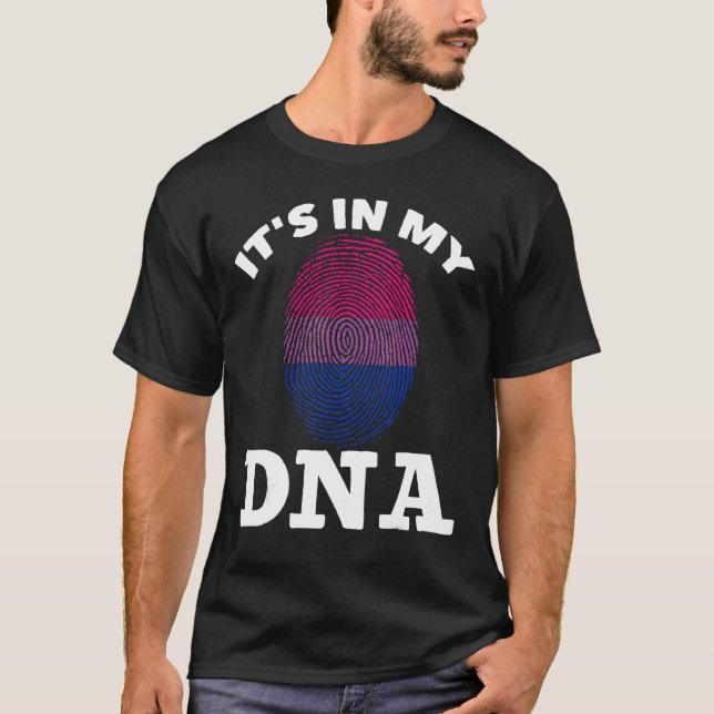 Camiseta Bisexual Dna Bi Orgullo Impresión digital Igualdad (Anverso)