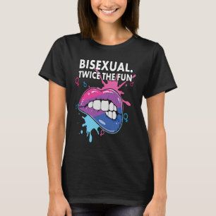 Camiseta Bisexual Dos Veces El Divertido Orgullo Arcoiris B
