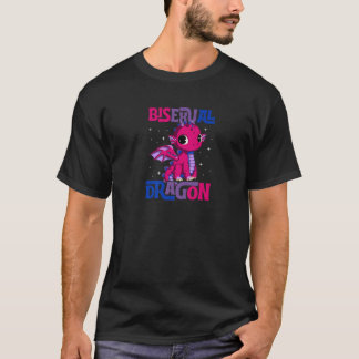 Camiseta Bisexual Dragon Funny Cute Majestic Bi Pride Flag