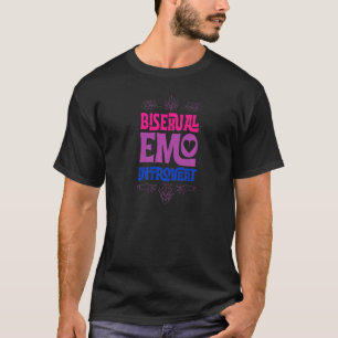 Camiseta Bisexual Emo Introvert Orgullo Trendy Adolescente