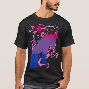 Camiseta Bisexual Fox Flower Bi Primo Bisexualidad LGBTQ Bi