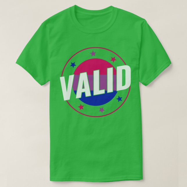 Camiseta Bisexual Funny Válido Bi Pride Bisexualidad (Diseño del anverso)