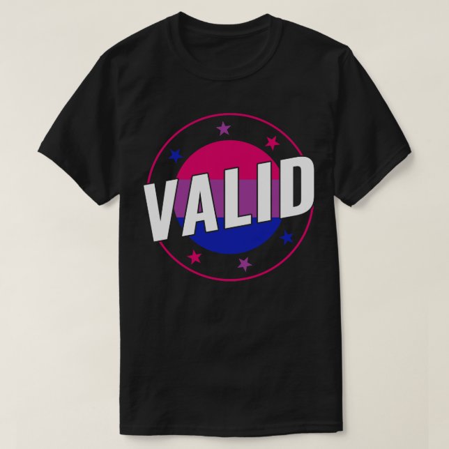 Camiseta Bisexual Funny Válido Bi Pride Bisexualidad (Diseño del anverso)