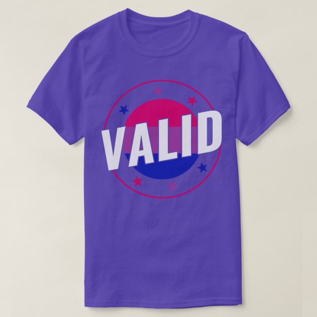 Camiseta Bisexual Funny Válido Bi Pride Bisexualidad (Diseño del anverso)