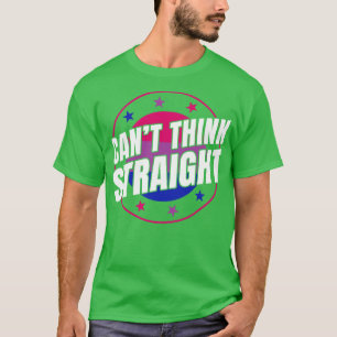 Camiseta Bisexual Gracioso Bi Cant Piensa Directamente LGBT
