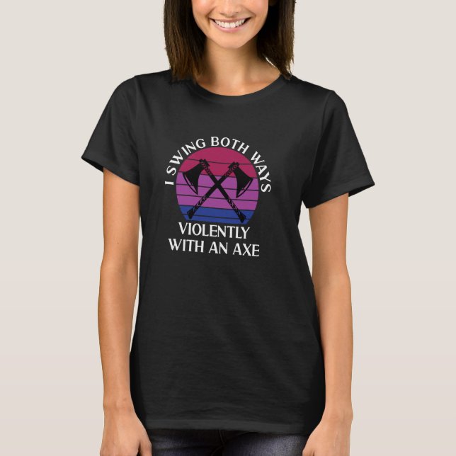 Camiseta Bisexual I Swing Ambas Formas Ax Graciosa Bandera  (Anverso)