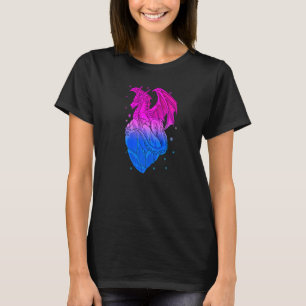 Camiseta Bisexual Ice Dragon Bi Pride Bandera Colores Invie