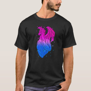 Camiseta Bisexual Ice Dragon Bi Pride Bandera Colores Invie