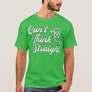 Camiseta Bisexual no puede pensar gays directos Lesbianas L