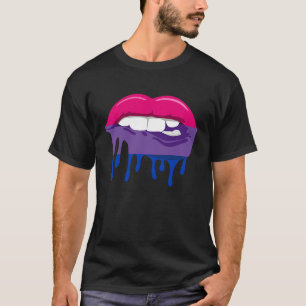 Camiseta Bisexual Orgullo Bisexualidad Lip Bisexual Bandera