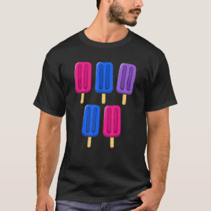 Camiseta Bisexual Popsicles 4 De Julio Bisex Bi Subtle Pri