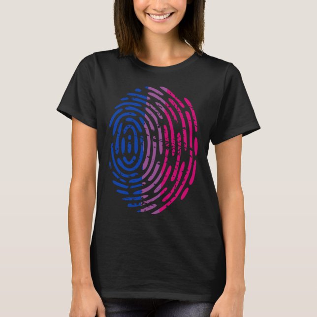 Camiseta Bisexual Pride Flag Thumb Print Thumbprint LGBT Ae (Anverso)
