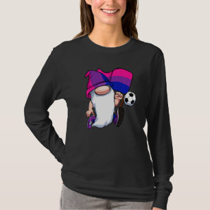 Camiseta Bisexual Soccer Player Lgbt Q Cute Gnome Bi Pride