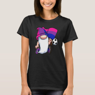 Camiseta Bisexual Soccer Player Lgbt Q Cute Gnome Bi Pride
