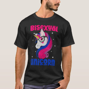 Camiseta Bisexual unicornio Bandera Bisexualidad Orgullo Lg