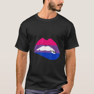 Camiseta Bisexuales Lips Bi Orgullo Bisexual Bandera LGBTQ