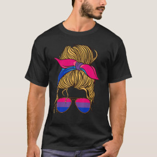 Camiseta Bisexualidad Mujer Sunglass Bisexual Bandera Bi Or