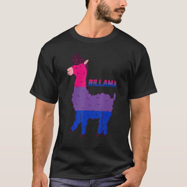 Camiseta Bisexuality Llama Bisexual Flag Bi LGBTQ Bisexual  (Anverso)
