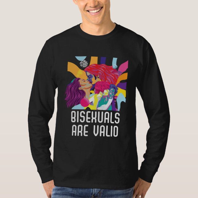 Camiseta Bisexuals Are Valid Rainbow Pride Bisexuality LGBT (Anverso)