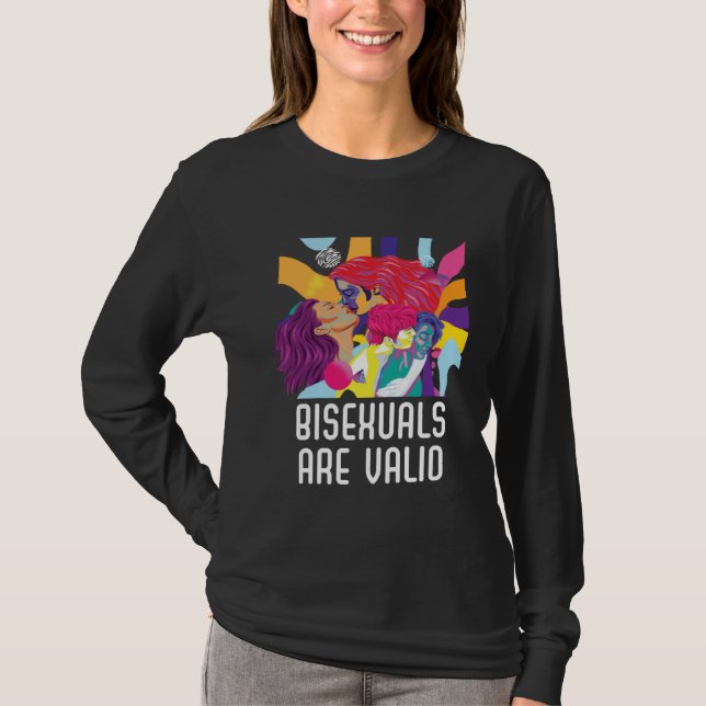 Camiseta Bisexuals Are Valid Rainbow Pride Bisexuality LGBT (Anverso)