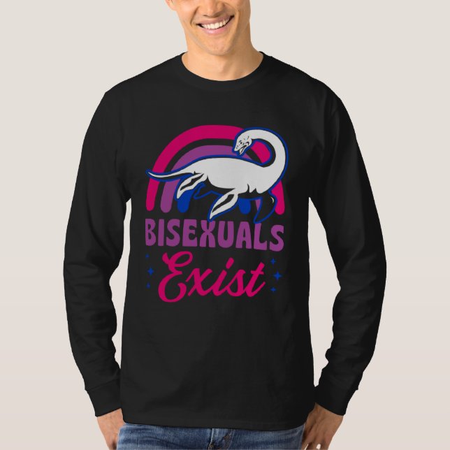 Camiseta Bisexuals Exist Bisexual Loch Ness Monster Pride R (Anverso)