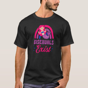 Camiseta Bisexuas Existen Bisexuales Orgullo de Sirena Amor